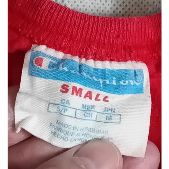 Champion Big Logo T-Shirt Small Crew Neck Short Sleeve Y2K - Picture 4 of 7